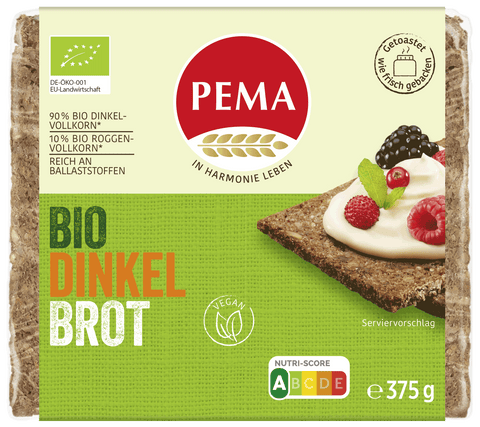PEMA Organic Spelt Bread 375g