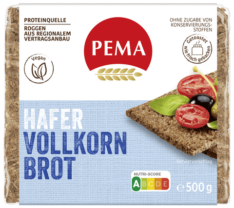 PEMA Whole Grain Oat Bread 500g
