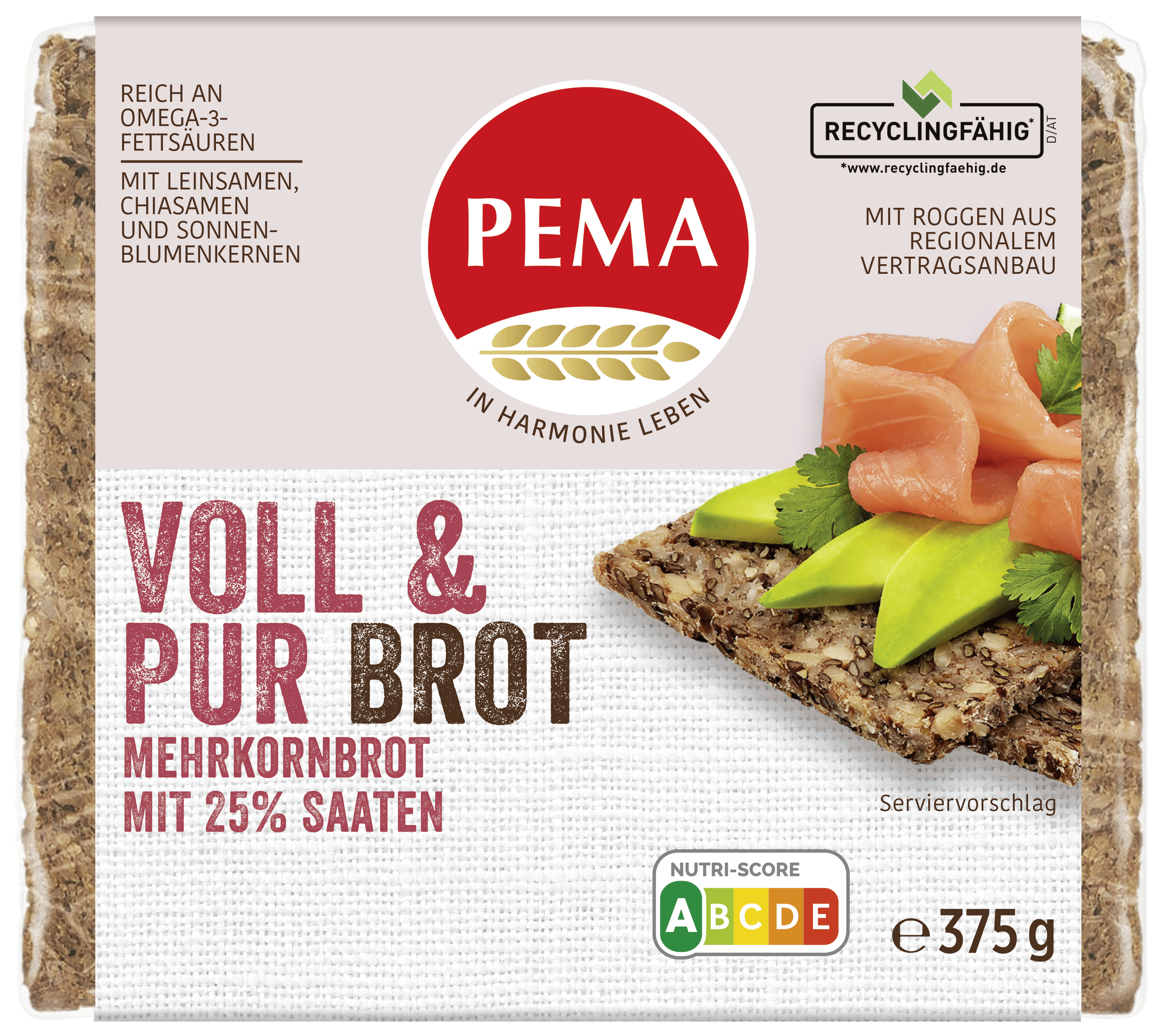 VOLL & PUR BROT 375g