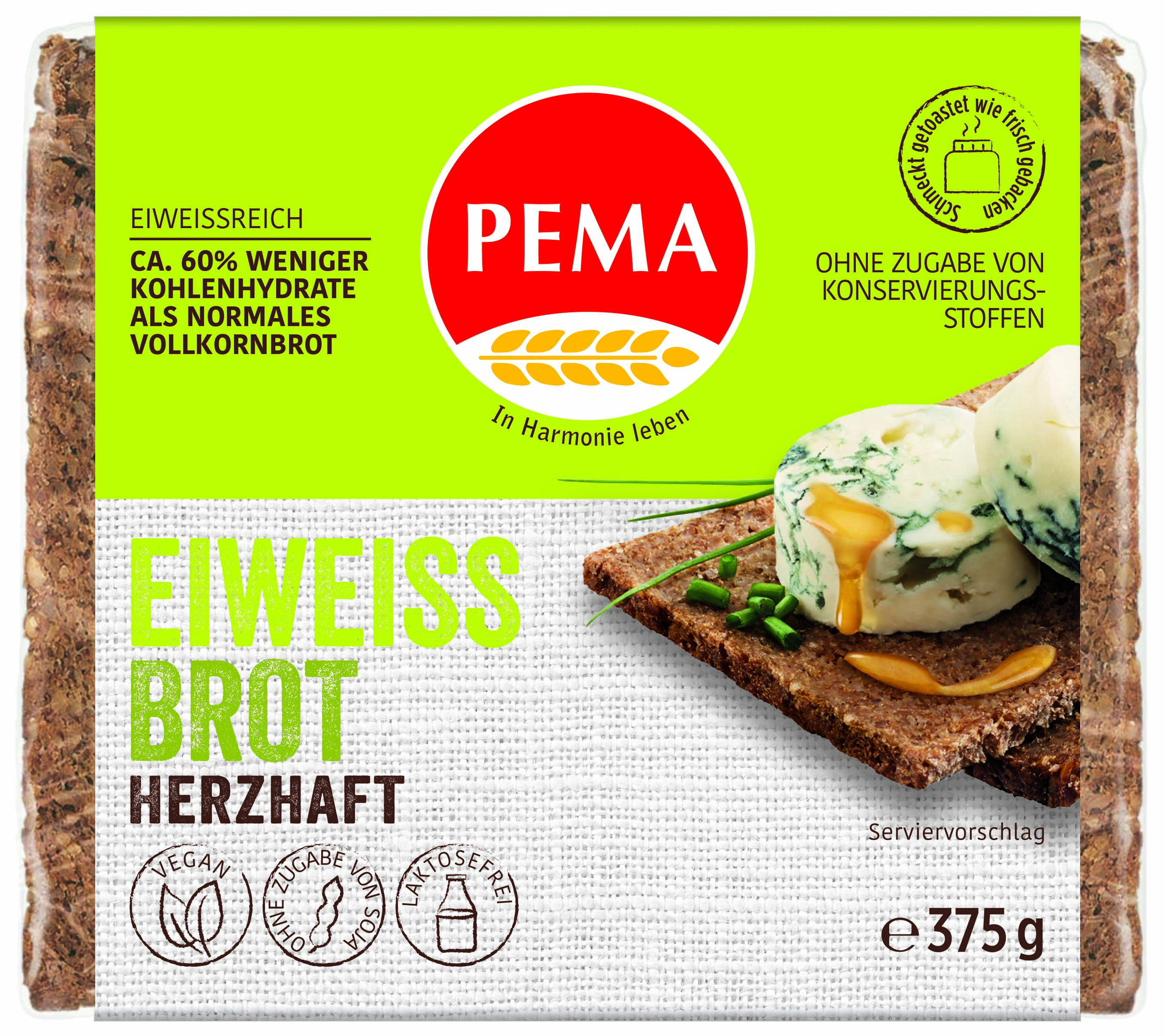 PEMA EIWEISSBROT HERZHAFT MIT SAUERKRAUT 375g